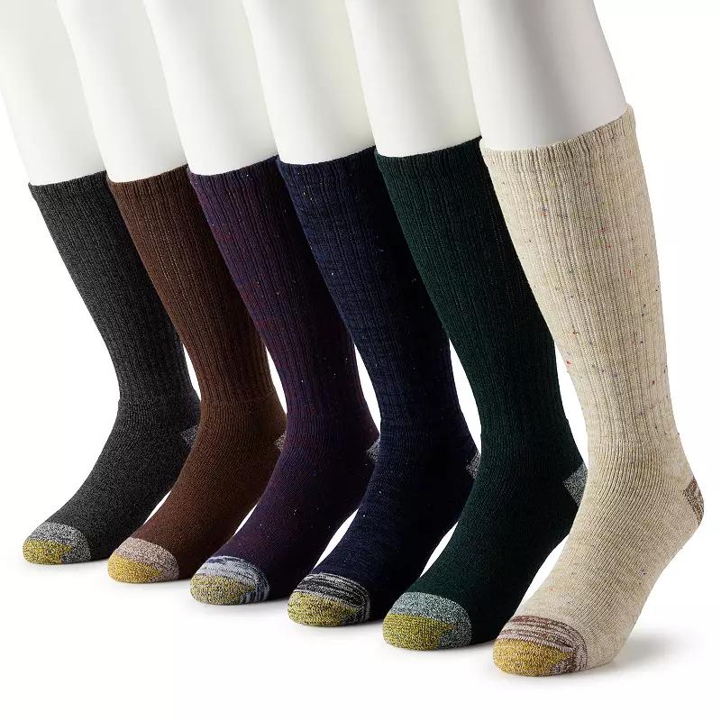 Men's GOLDTOE® 6-Pack Harrington Crew Socks,  Product Image
