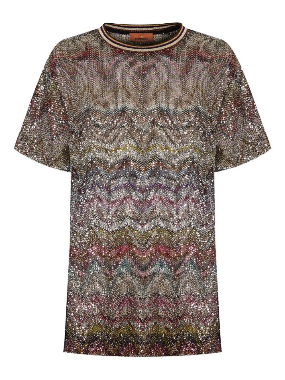 MISSONI Caperdoni Short Sleeve T-shirt With Sequin In Multi Product Image