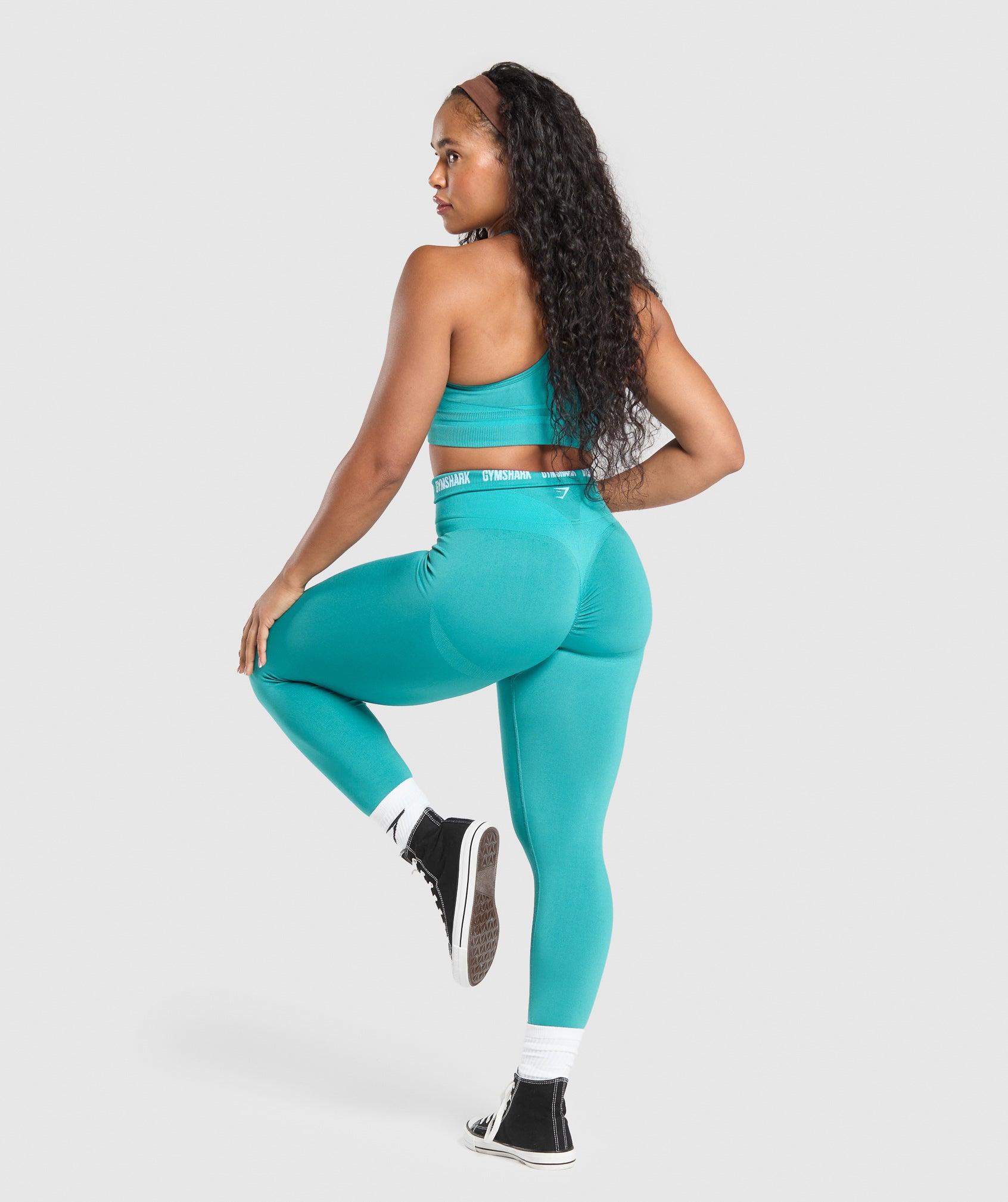 Gymshark Glute Boost Seamless Leggings- Bondi Teal/Artificial Teal Female Product Image
