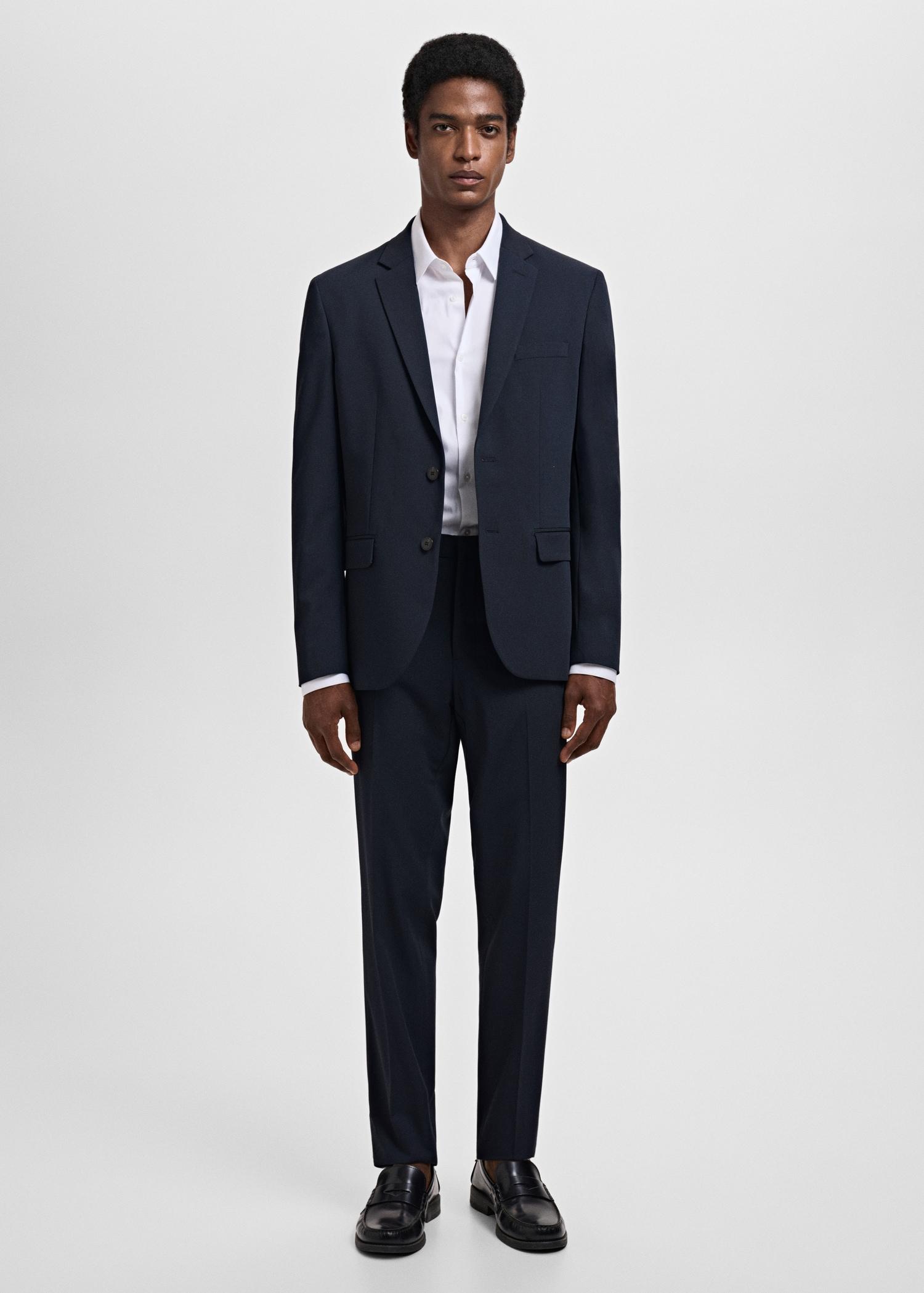 Slim fit cotton suit shirt - Men | MANGO USA Product Image