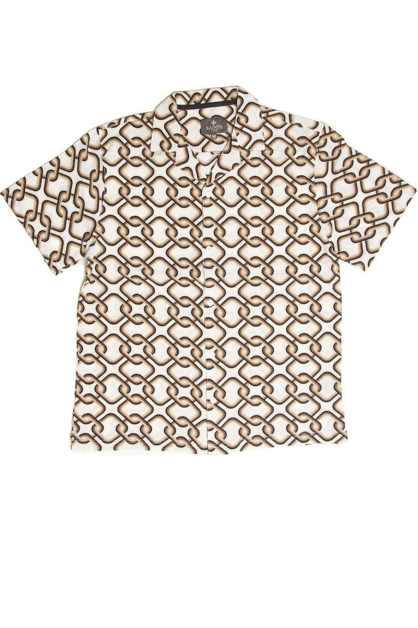 Interlocking Squares Button Shirt Product Image