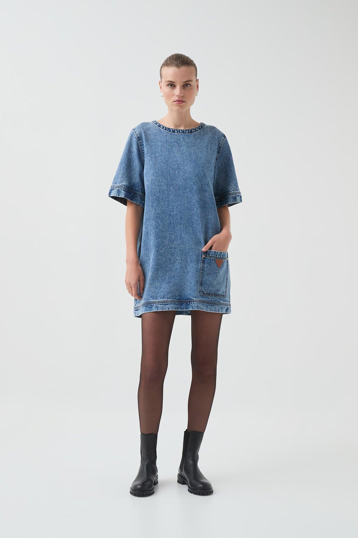 Blues Denim Tee Dress Product Image