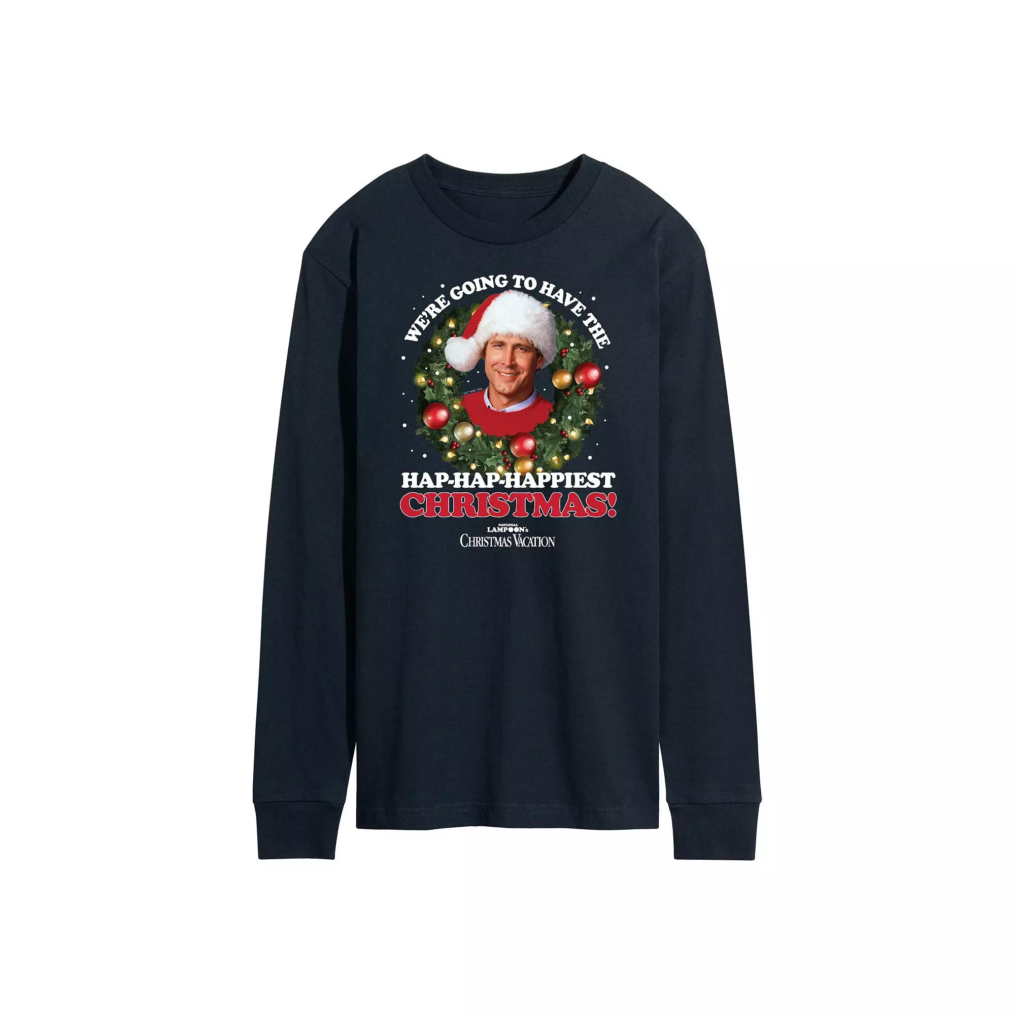 Men's National Lampoon's Christmas Vacation Happiest Christmas Long Sleeve Graphic Tee,  Product Image