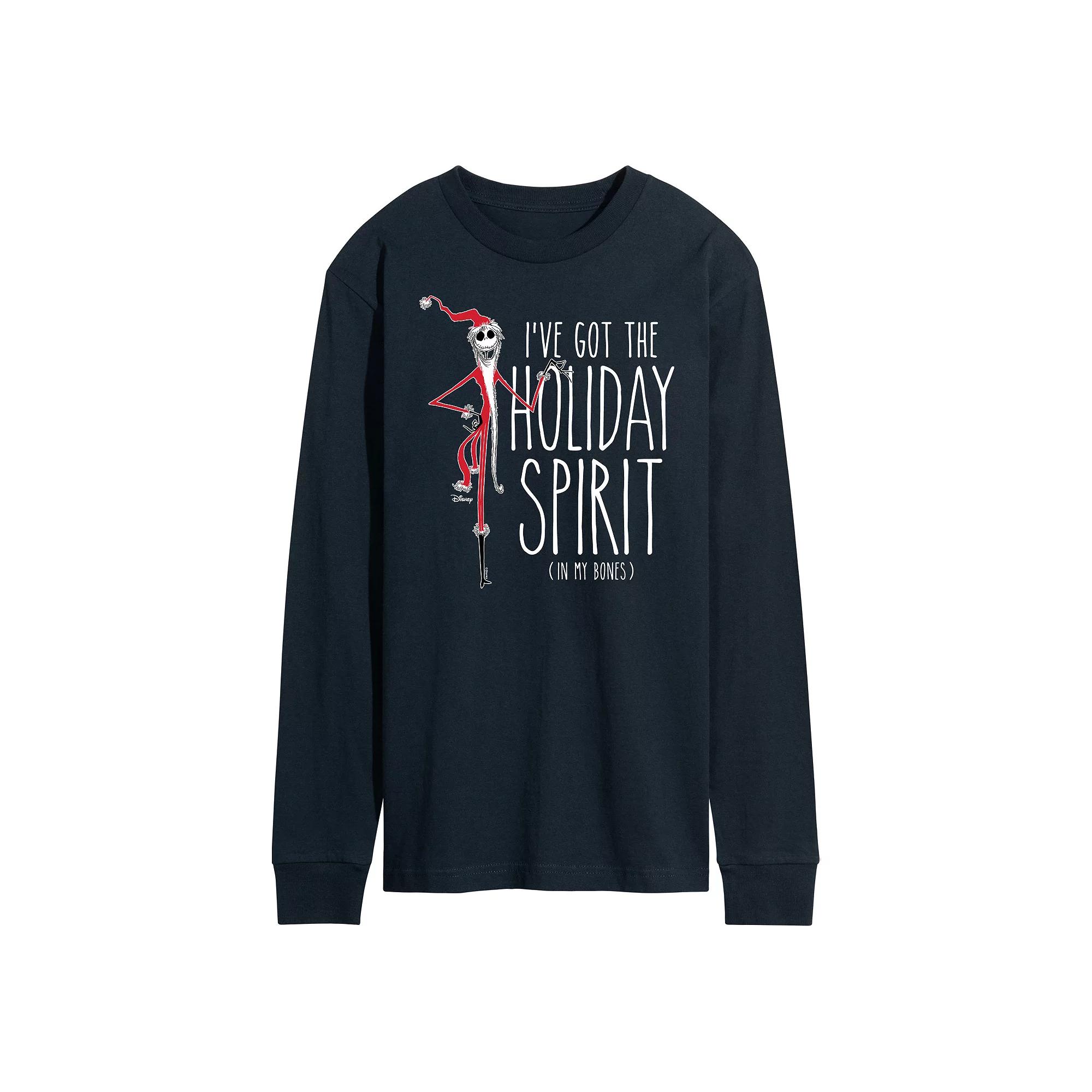 Disney's The Nightmare Before Christmas Holiday Spirits In My Bones Tee, Men's, Size: Small, Blue Product Image
