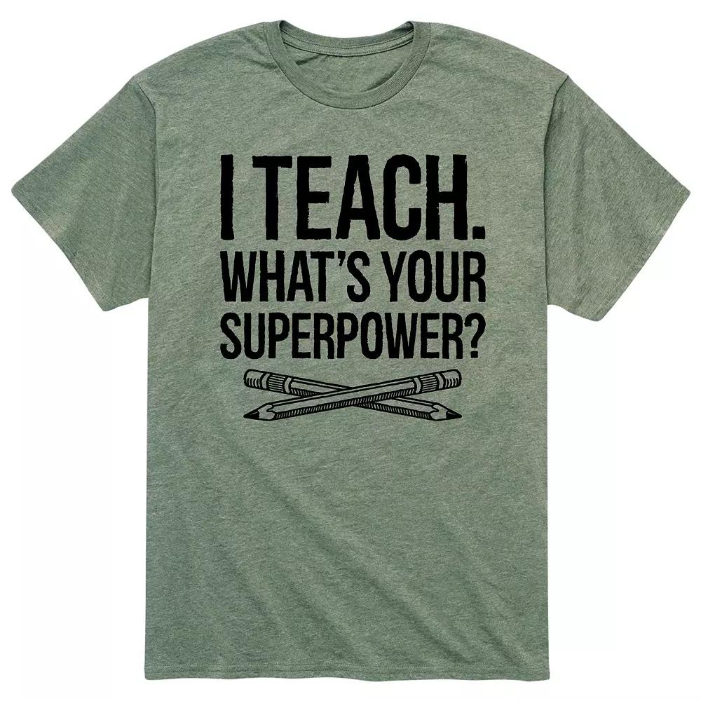 Men's I Teach Whats Your Superpower Tee,  Product Image