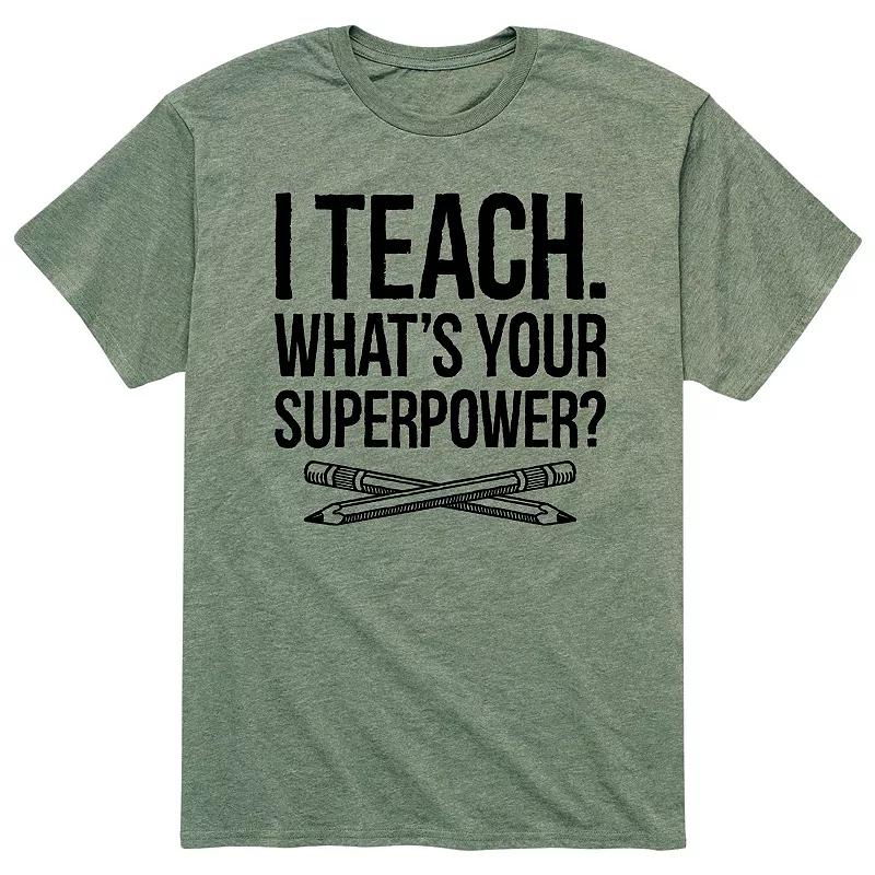 Men's I Teach Whats Your Superpower Tee,  Product Image