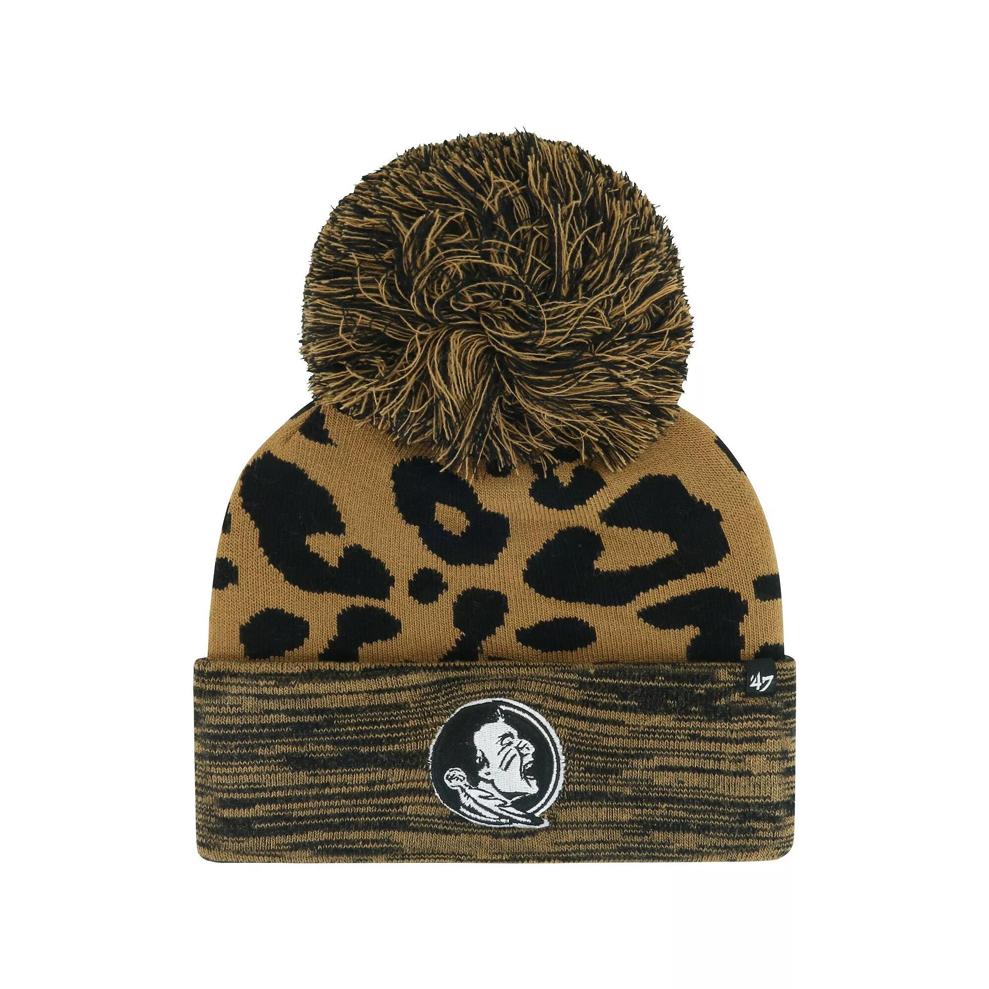 Women's '47  Brown Florida State Seminoles Rosette Cuffed Knit Hat with Pom Product Image