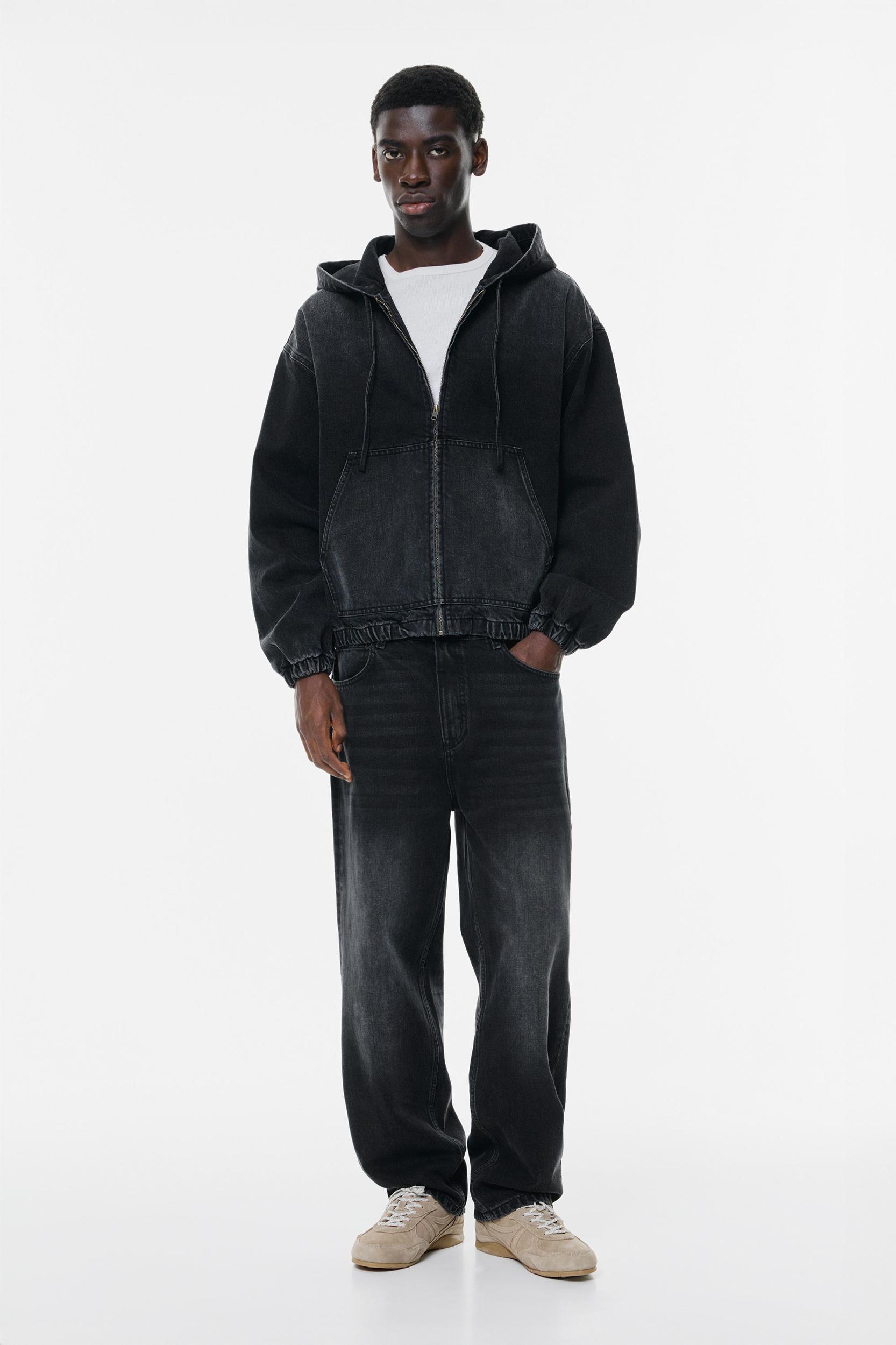 Denim hooded jacket Product Image