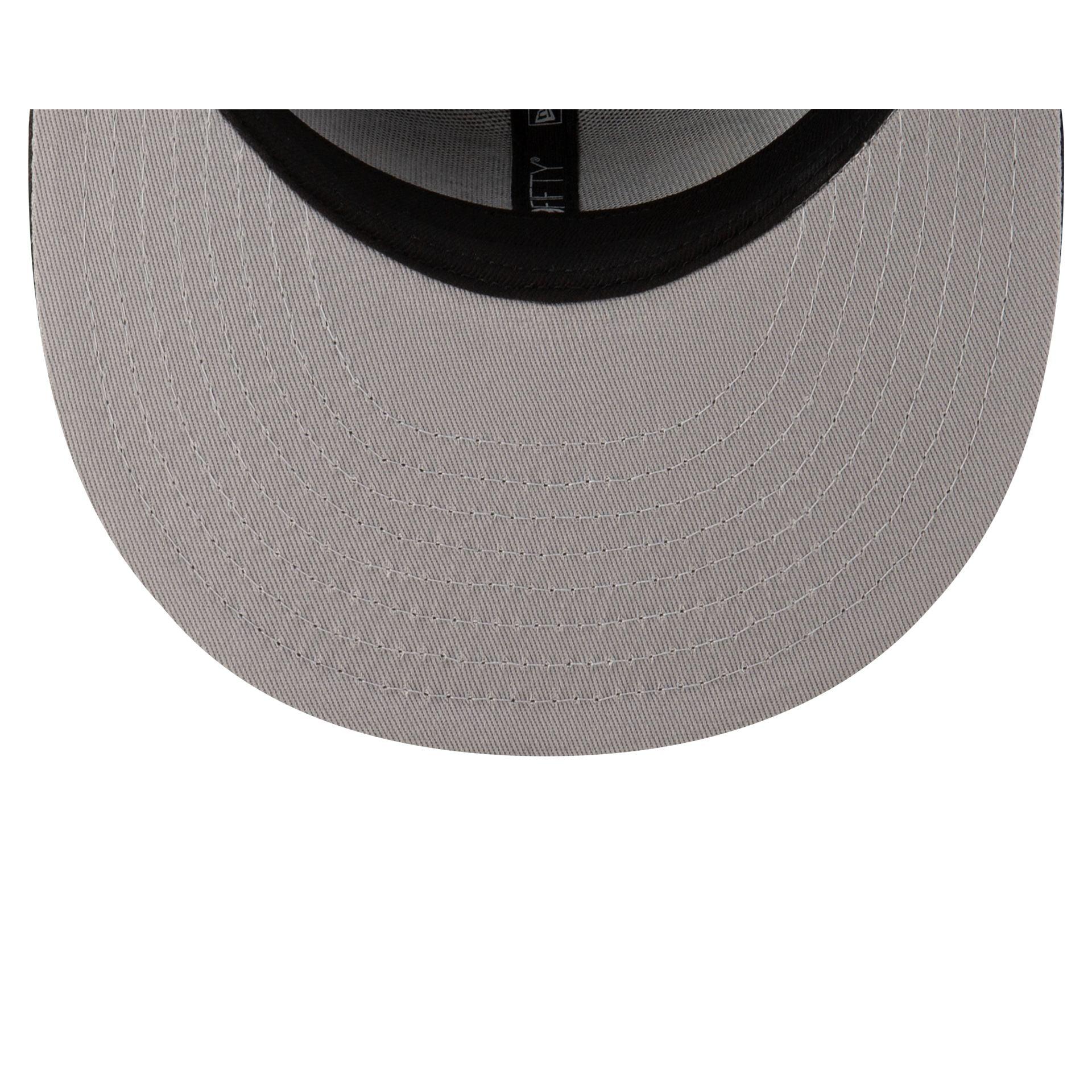 Utah Jazz Basic Black & White 9FIFTY Snapback Hat Male Product Image