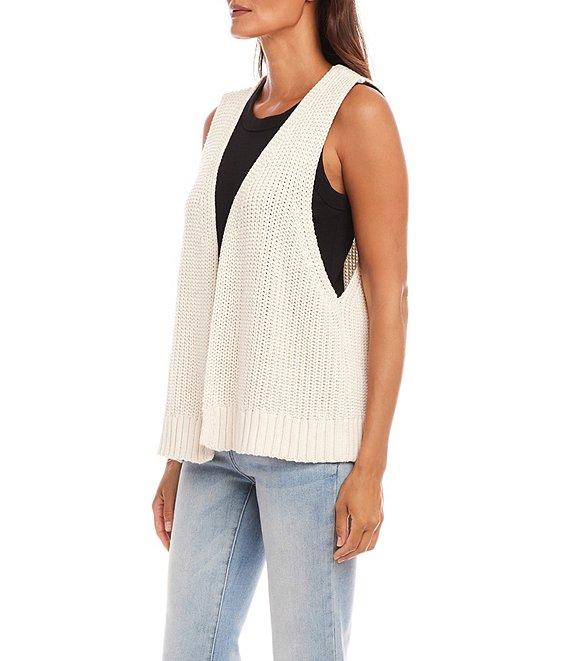 Karen Kane Open Knit Sweater Vest Product Image