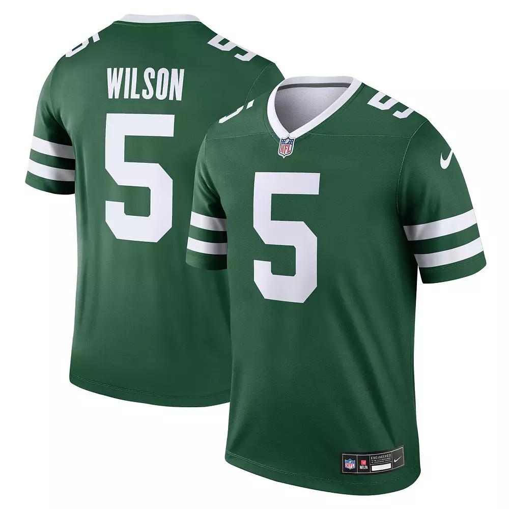 Men's Nike Garrett Wilson Legacy Green New York Jets Legend Jersey,  Product Image