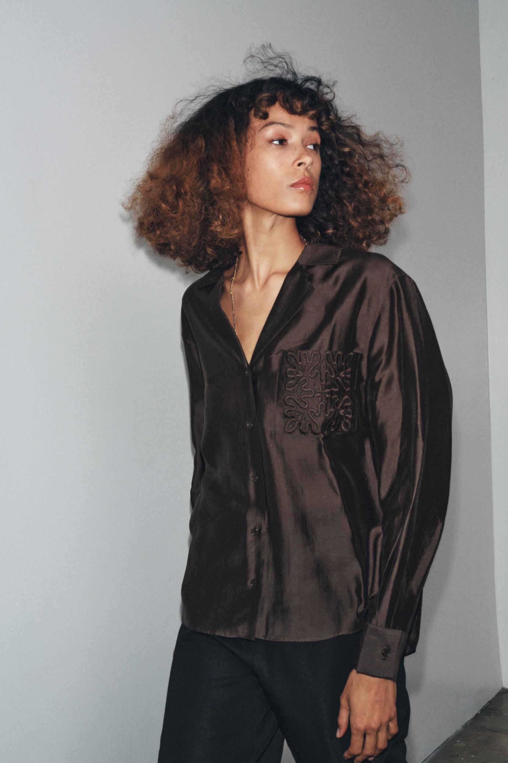 ZW COLLECTION EMBROIDERED POCKET SHIRT Product Image