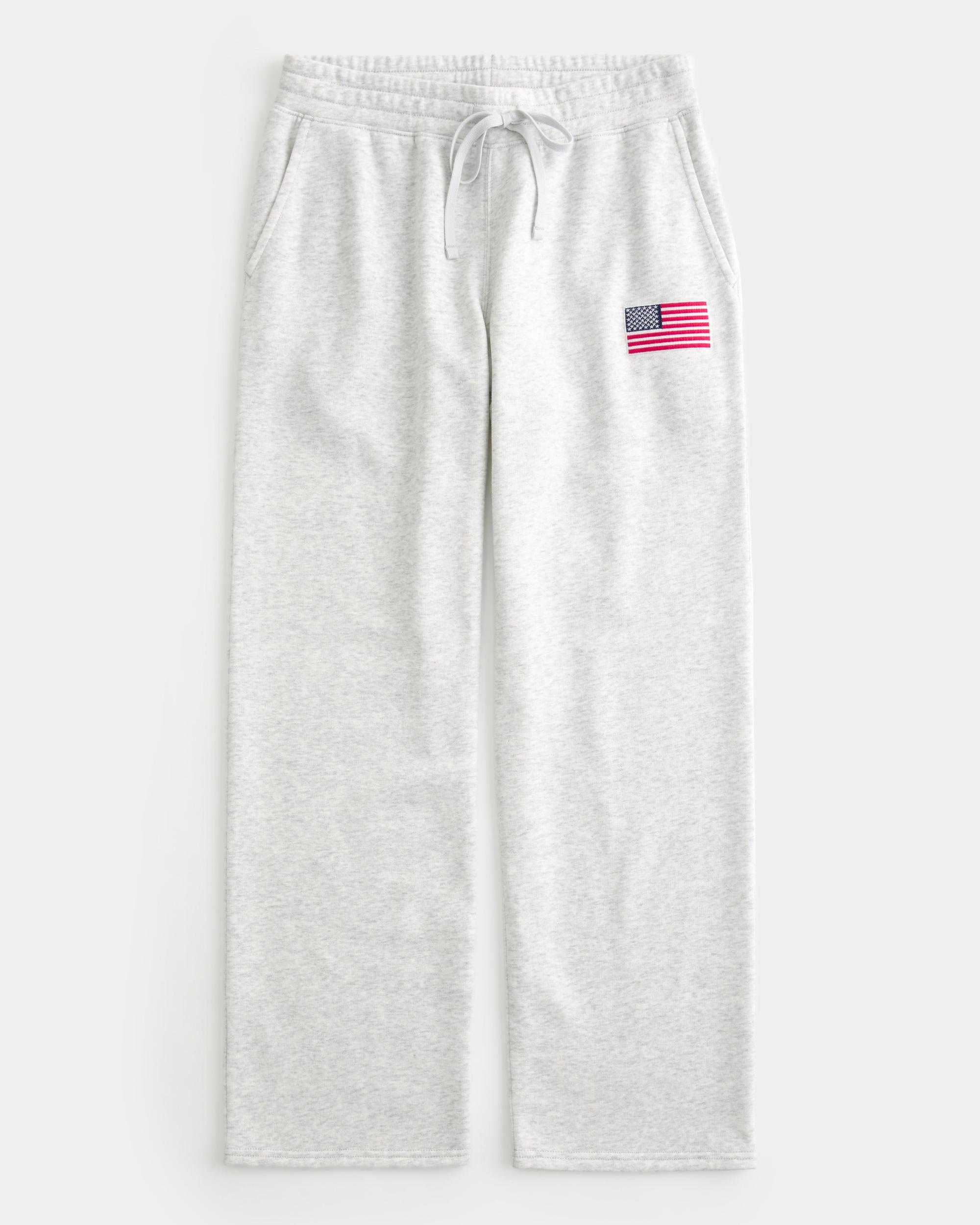 American Flag Graphic Straight Sweatpants Product Image