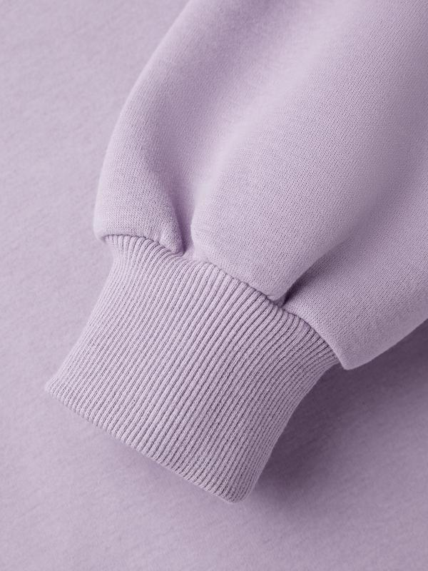 Solid Color Zip Up Sleeve Sweatshirt Product Image