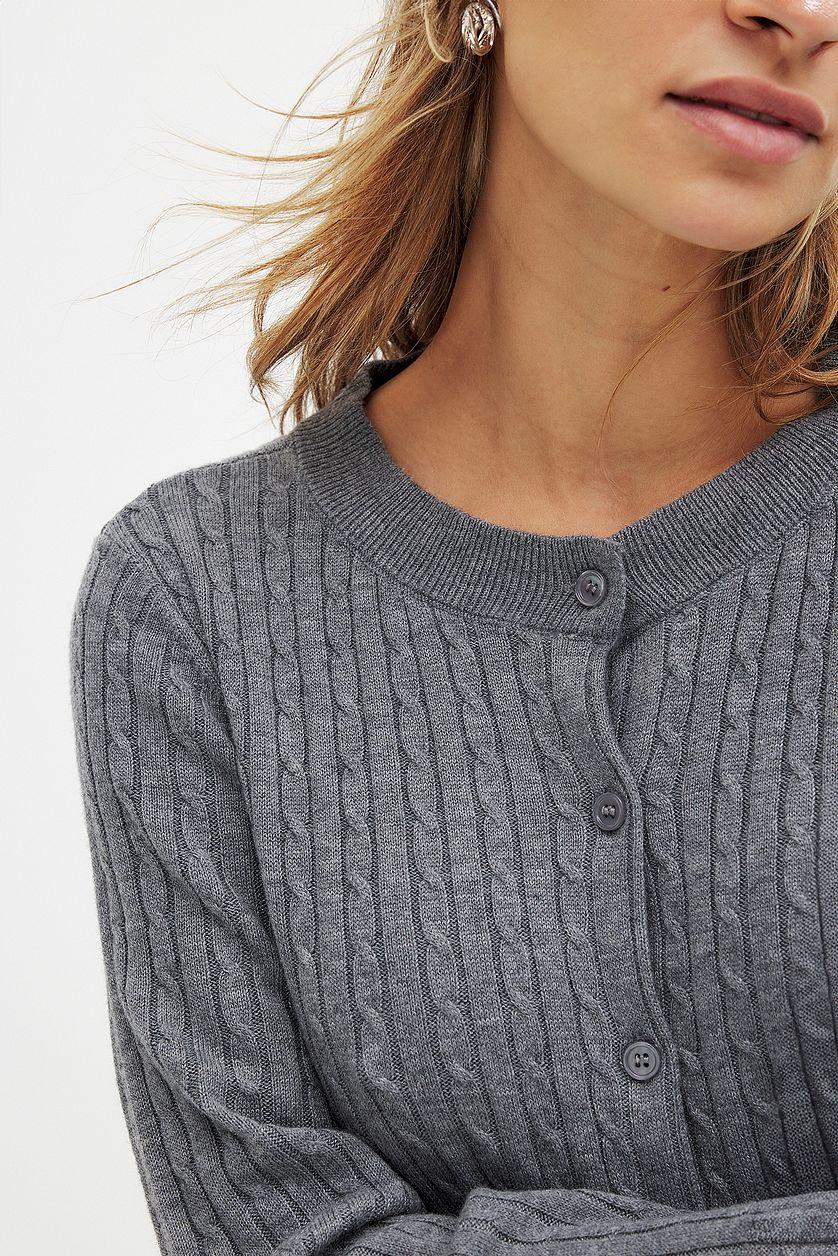 Fine Knitted Cable Cardigan Product Image