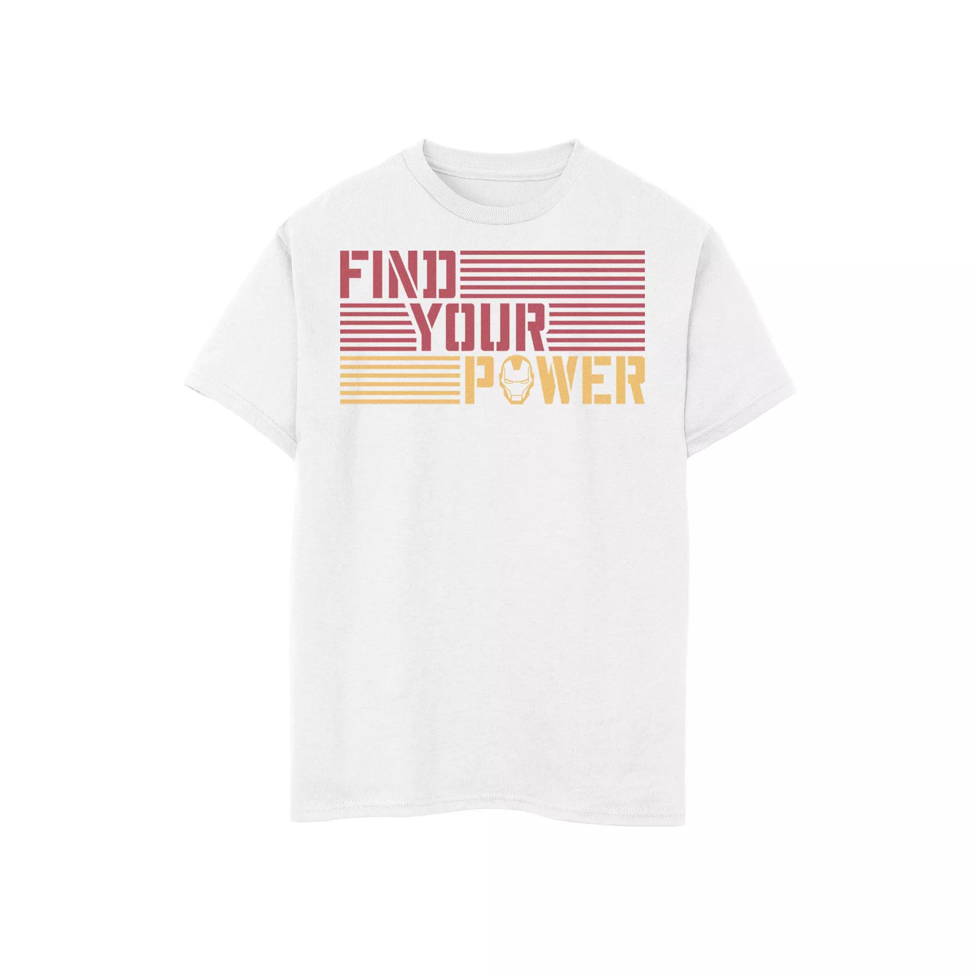Boys 6-20 Marvel Iron Man Find Your Power Striped Text Graphic Tee, Boy's,  Product Image