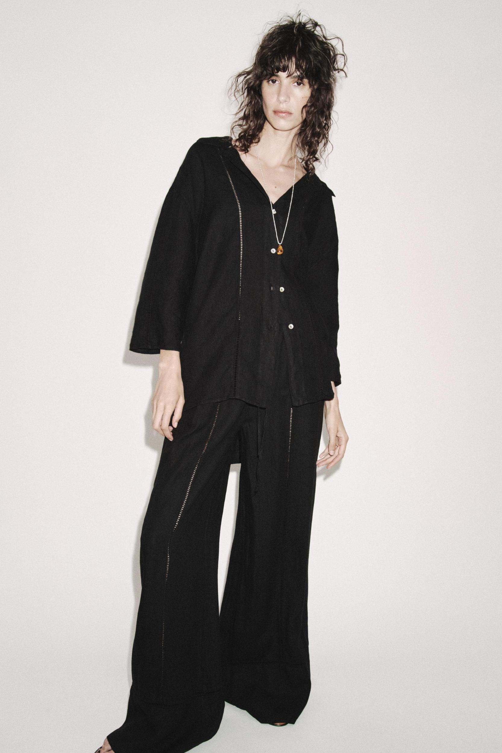 100% LINEN SHIRT ZW COLLECTION Product Image