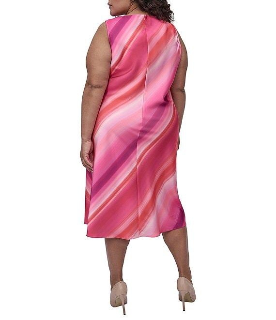 DKNY by Donna Karan Plus Size Printed Slip Dress Product Image