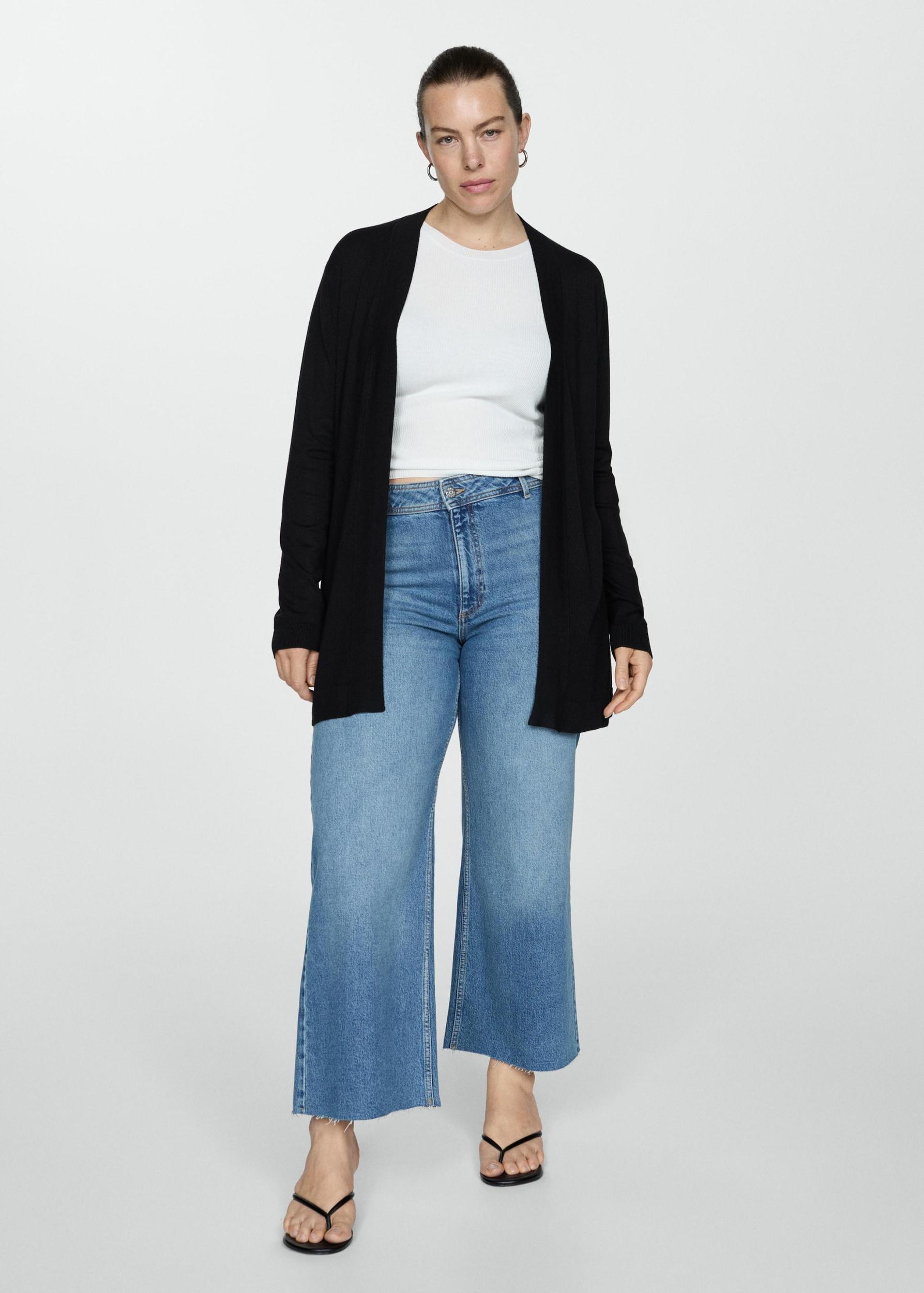 Fine-knit cardigan - Women | MANGO USA Product Image