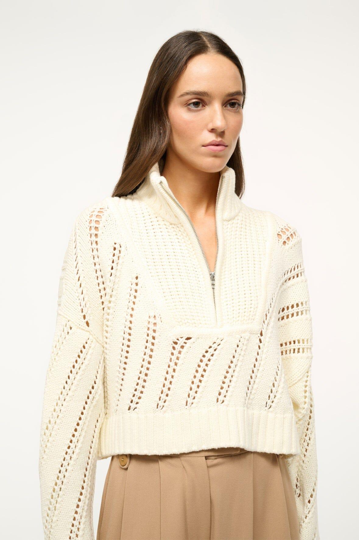 CROPPED HAMPTON SWEATER | IVORY Product Image