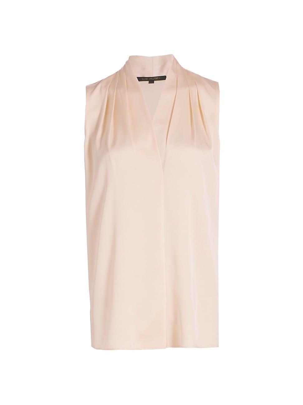Womens Mila Sleeveless Silk-Blend Blouse Product Image