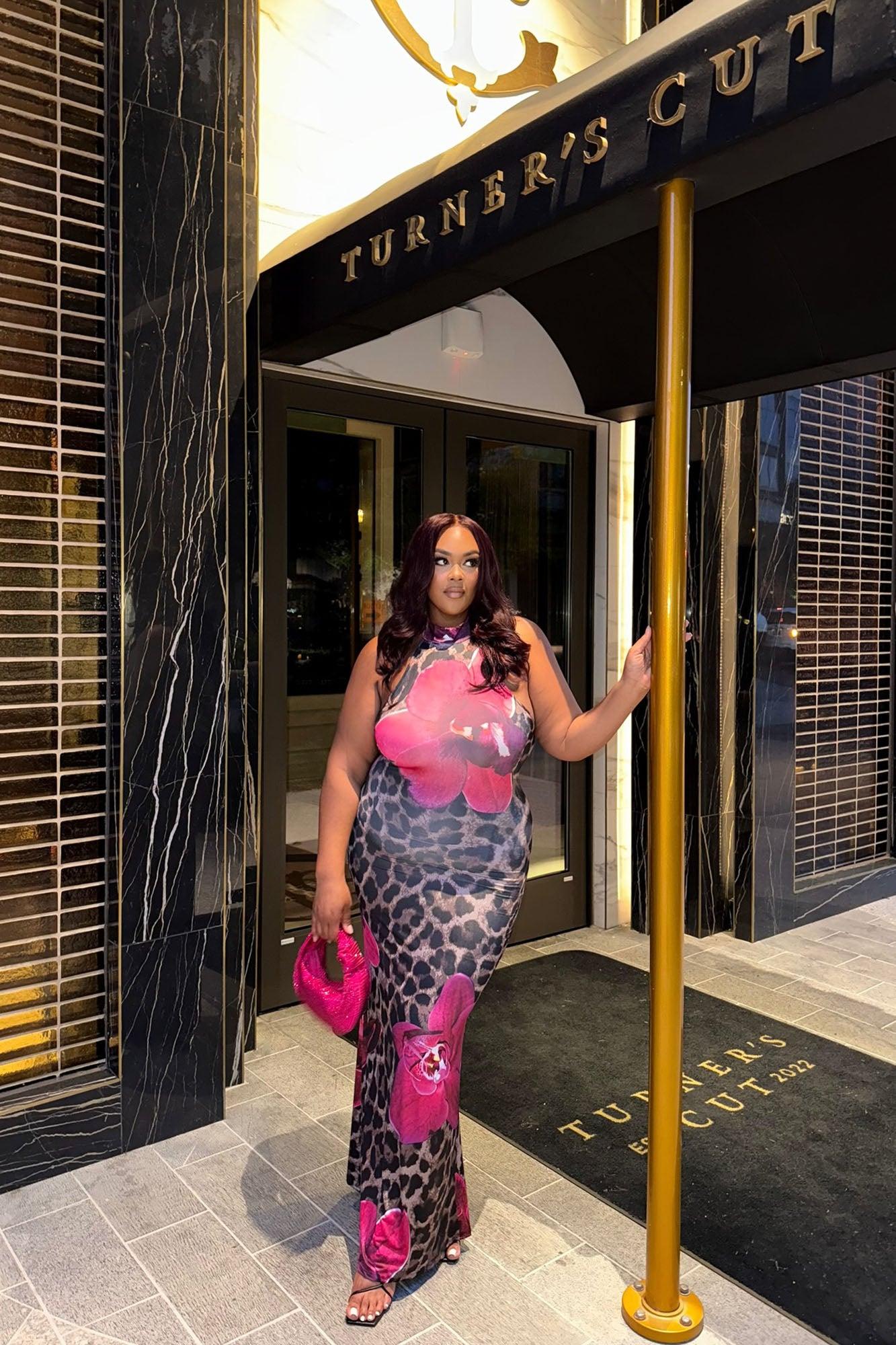 Alix Floral Leopard Maxi Dress - Leopard Product Image