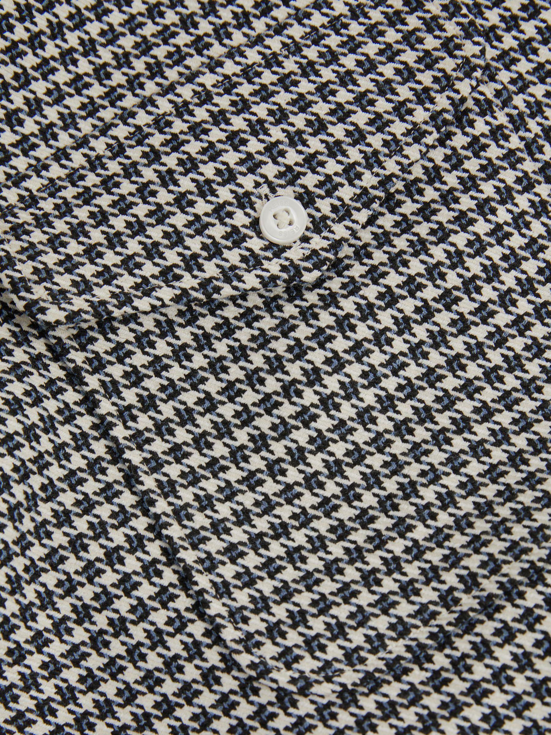 Houndstooth Overshirt in Black Product Image