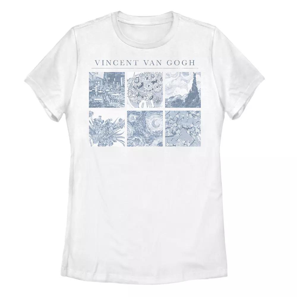 Juniors' Trendy Vincent van Gogh Blue Panels Tee, Girl's,  Product Image