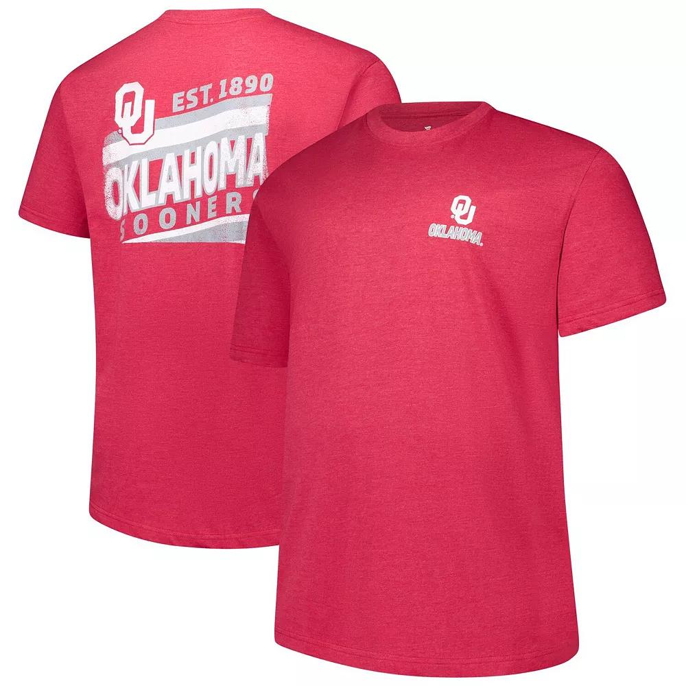 Men's Fanatics Crimson Oklahoma Sooners Big & Tall Ideal Faded T-Shirt,  Product Image