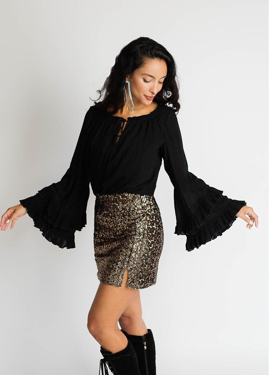 Jaycie Skirt in Bronze Female Product Image