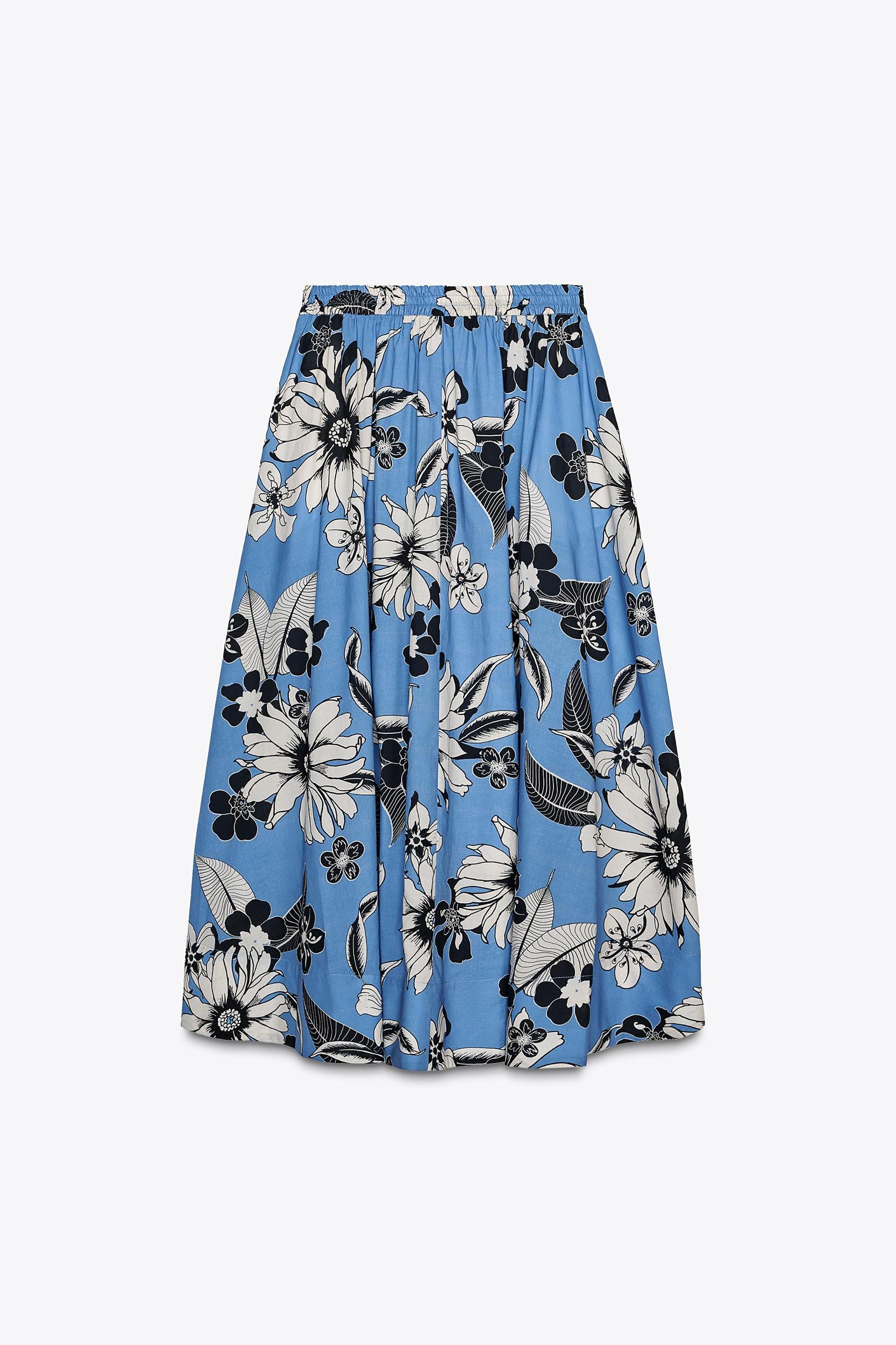ZW COLLECTION PRINTED MIDI SKIRT Product Image