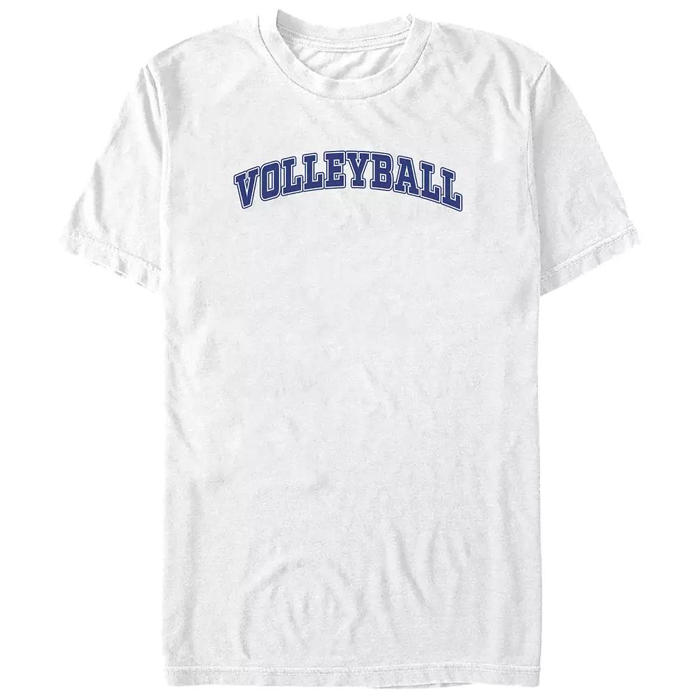 Big & Tall Volleyball Graphic Tee, Men's, Size: XL Tall, White Product Image