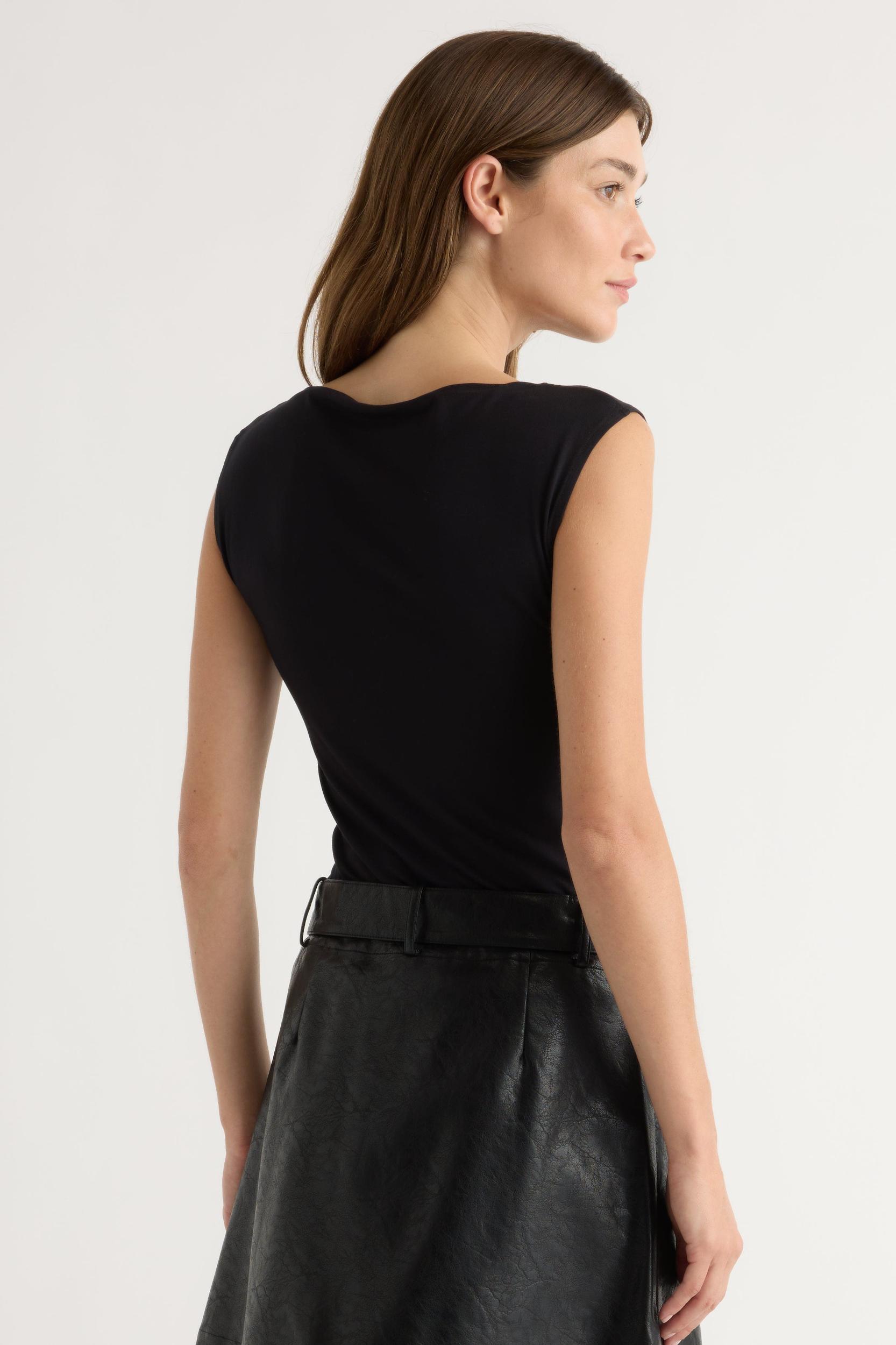 Esme Sleeveless Slit-Neck Tank Product Image