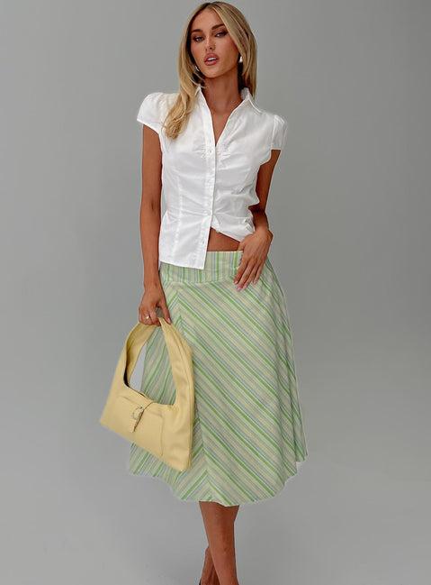 Vettie Midi Skirt Green Multi Product Image