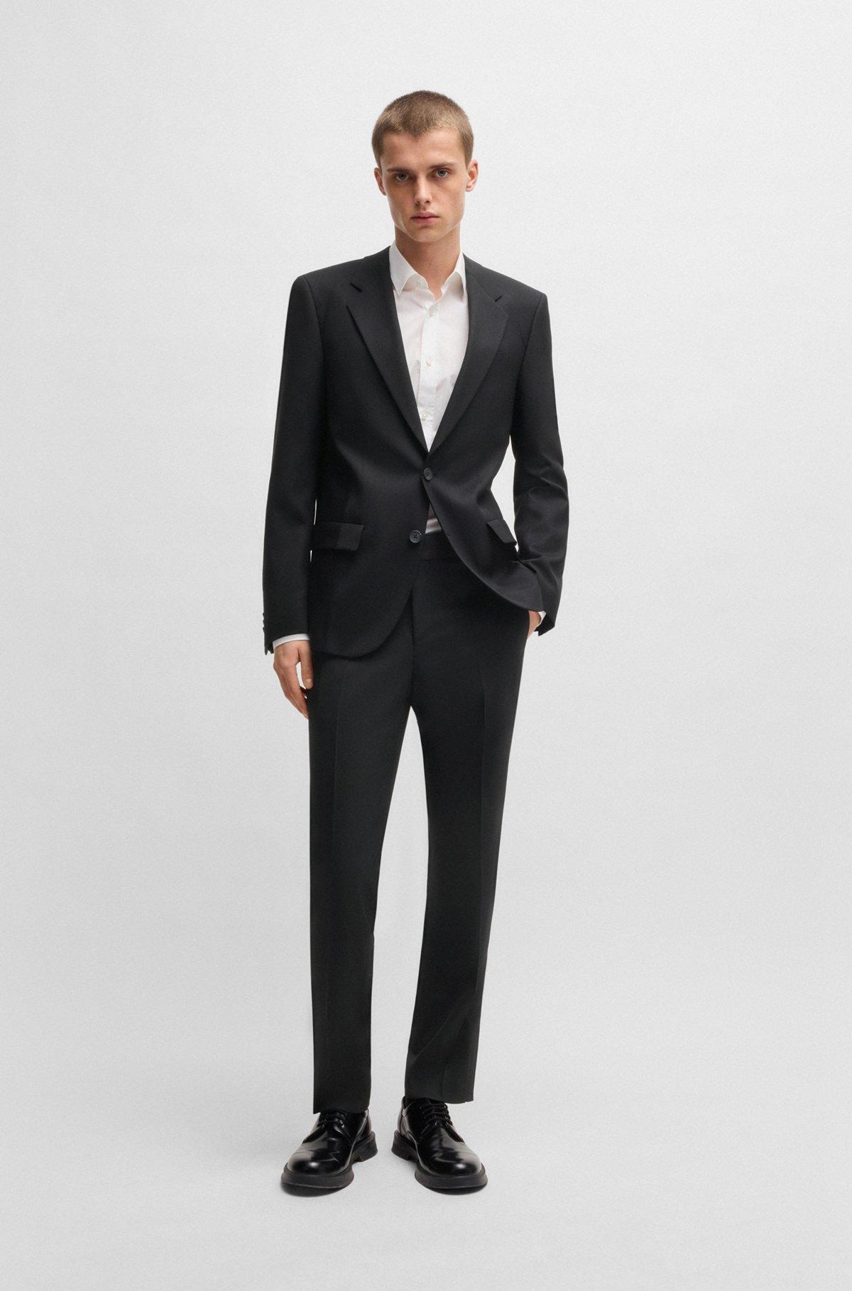 Slim-fit suit jacket in wool twill Product Image