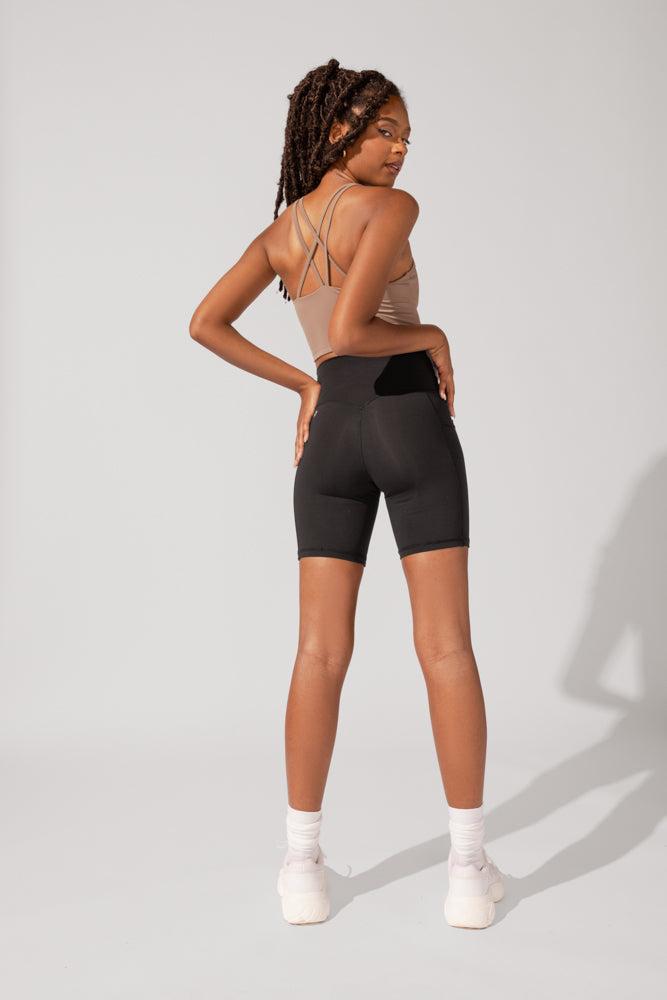 Supersculpt™ Biker Short with Pockets (Pet Hair Resistant) - Black Product Image