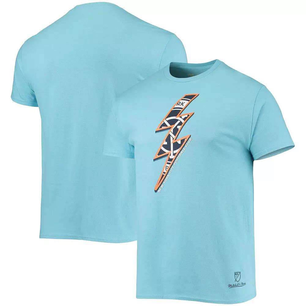 Men's Mitchell & Ness Sky Blue New York City FC Voltage T-Shirt, Size: 2XL, Light Product Image