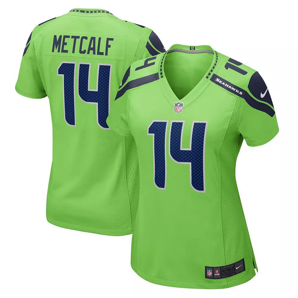 Women's Nike DK Metcalf Neon Green Seattle Seahawks Game Jersey, Size: Small, Brt Gr Product Image