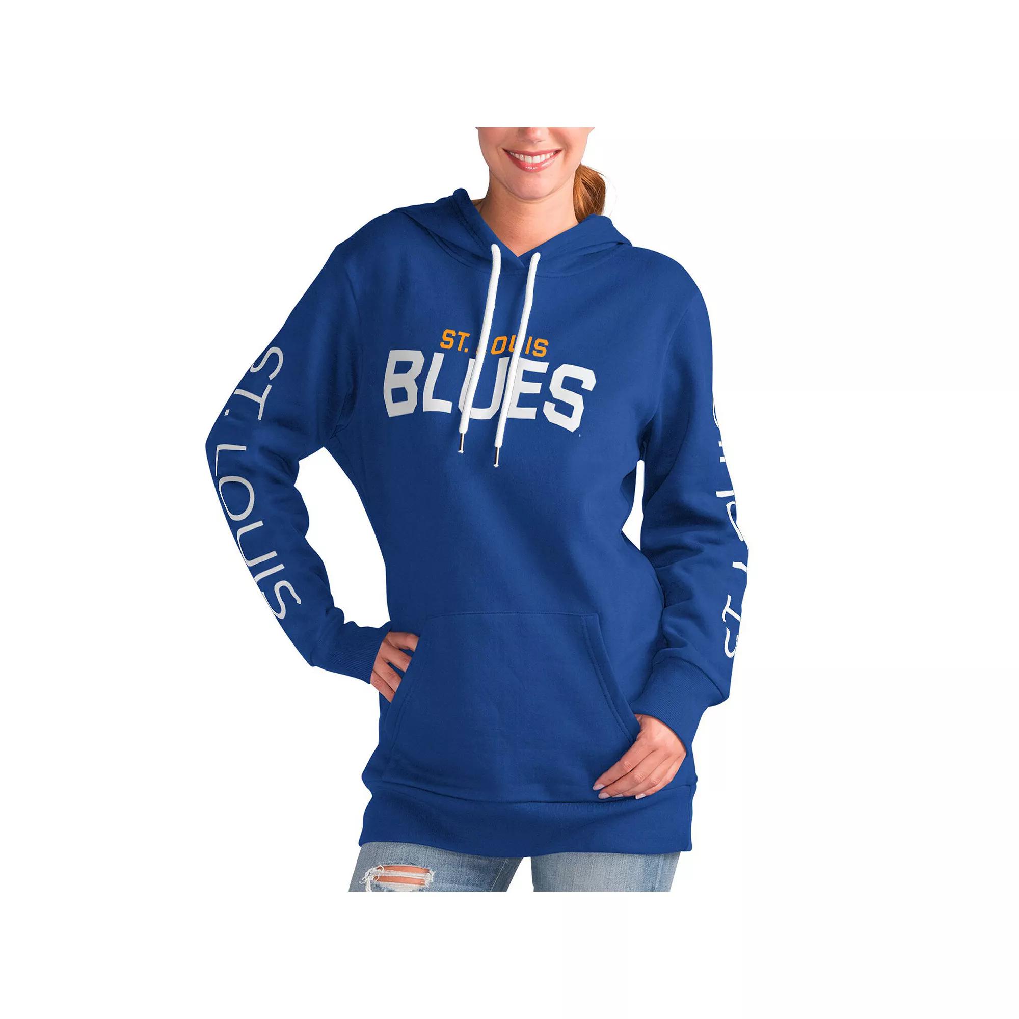 Women's G-III 4Her by Carl Banks Blue St. Louis Blues Overtime Pullover Hoodie,  Product Image