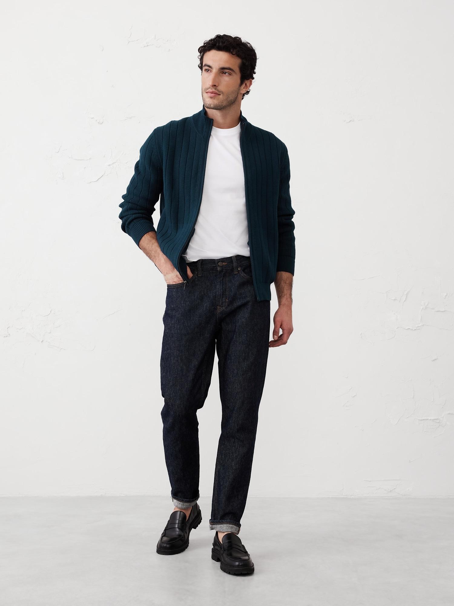 Wide-Ribbed Sweater Jacket Product Image