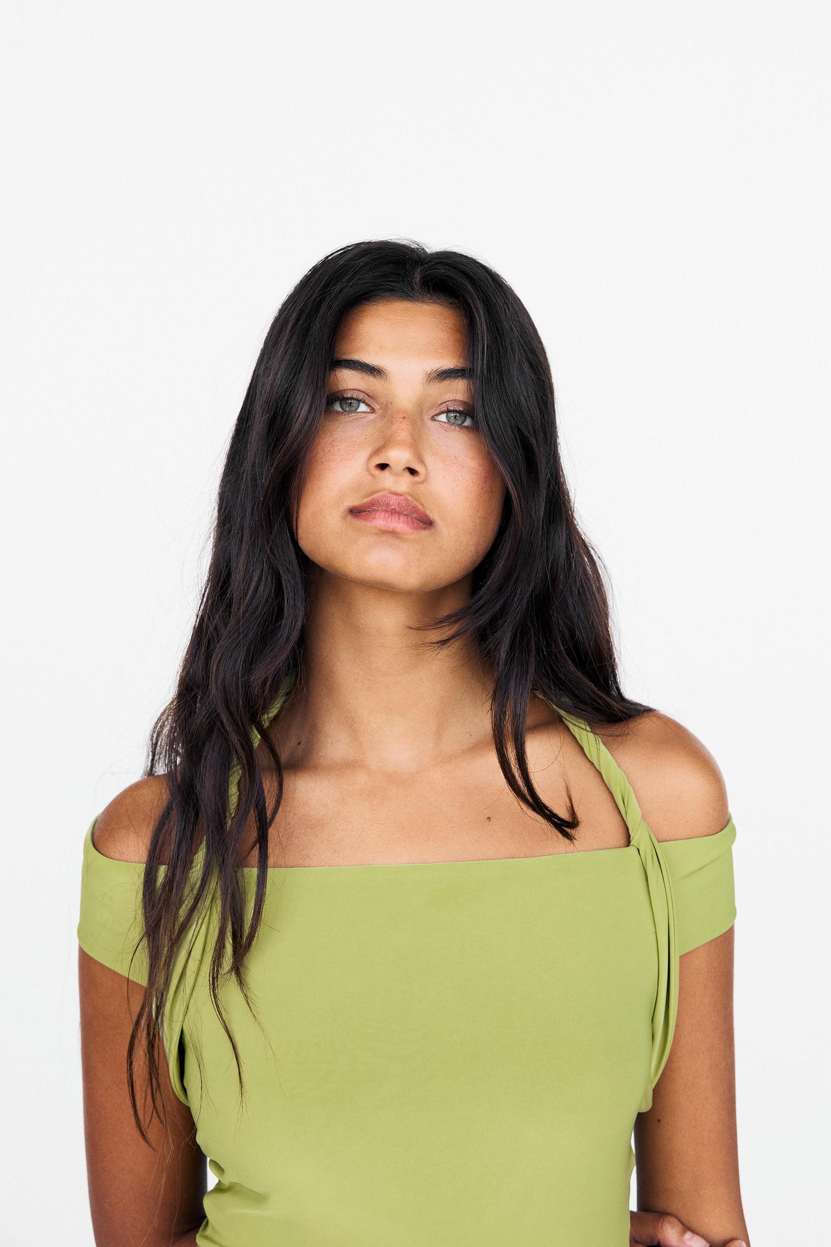 Halterneck midi dress Product Image