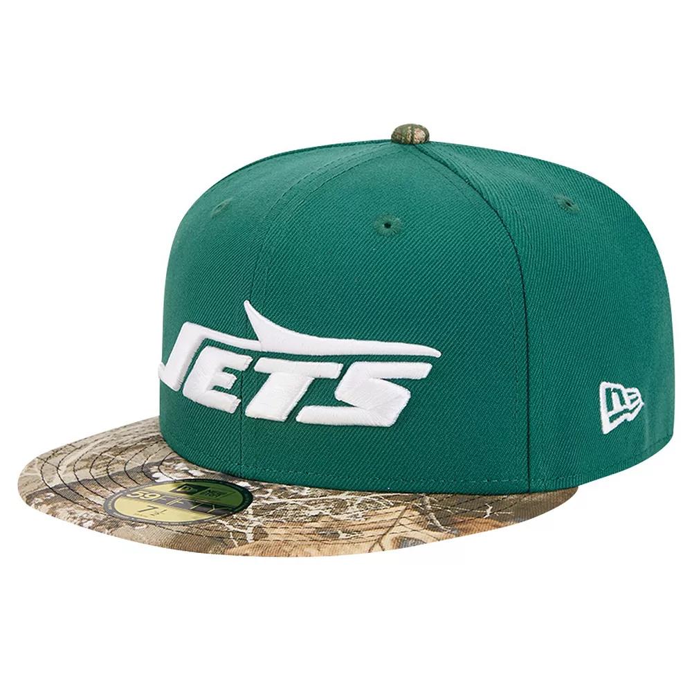 Men's New Era Green New York Jets Active Two-Tone Camo 59FIFTY Fitted Hat,  Product Image
