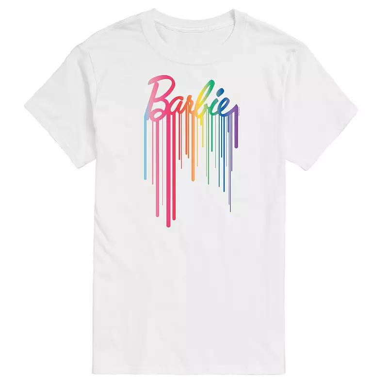 Men's Barbie Logo Rainbow Drop Graphic Tee,  Product Image