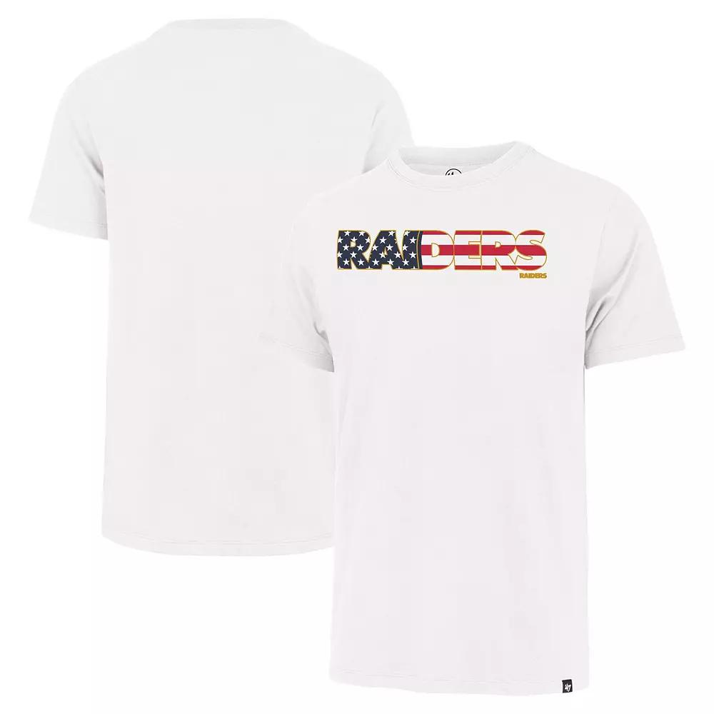 Men's '47 White Las Vegas Raiders Flag Script Franklin T-Shirt,  Product Image