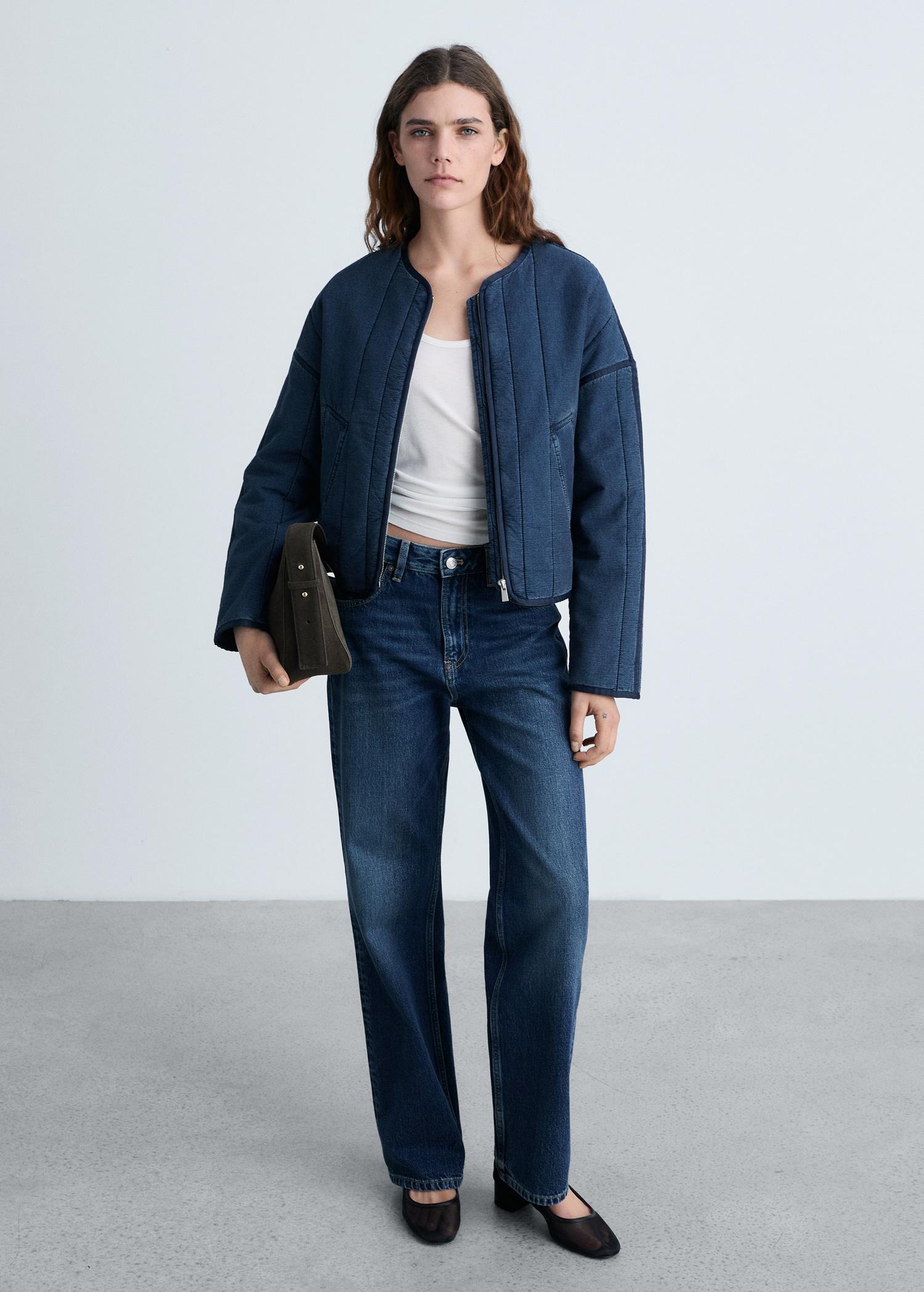 Quilted bomber jacket - Women | MANGO USA Product Image