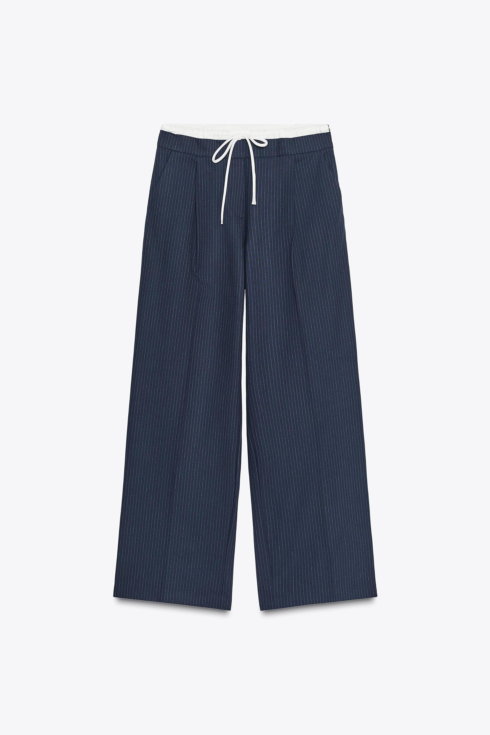DOUBLE WAIST WIDE LEG PANTS Product Image
