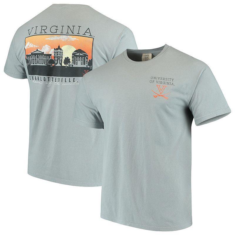 Mens Gray Virginia Cavaliers Team Comfort Colors Campus Scenery T-Shirt Product Image