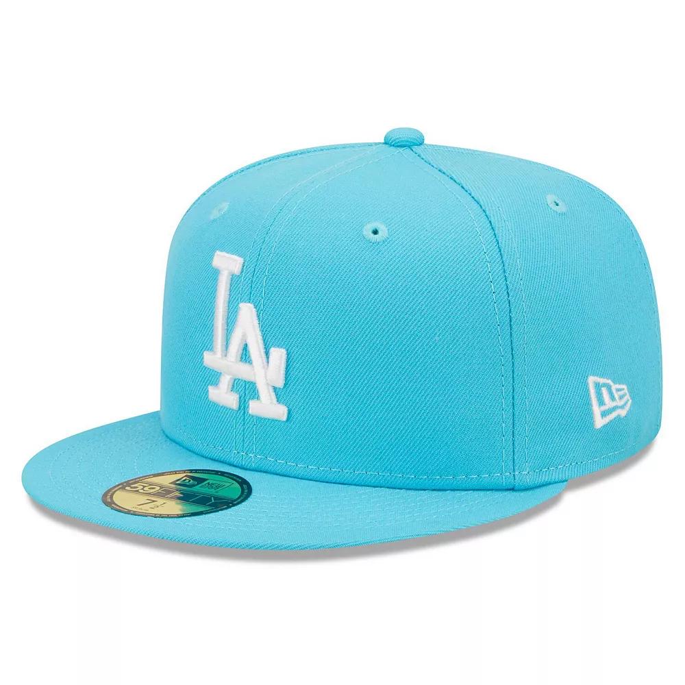 Men's New Era Blue Los Angeles Dodgers Vice Highlighter Logo 59FIFTY Fitted Hat,  Product Image