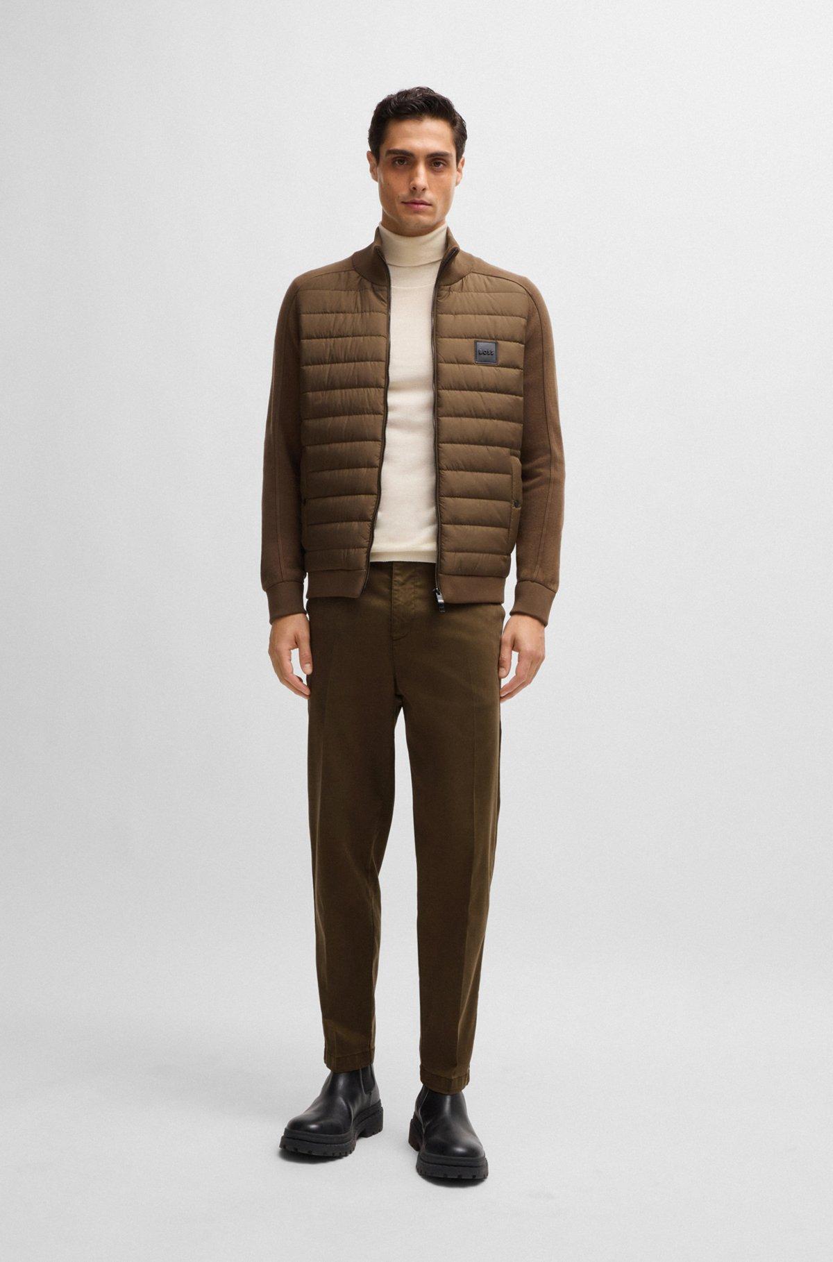 Tapered-fit regular-rise trousers in stretch twill Product Image