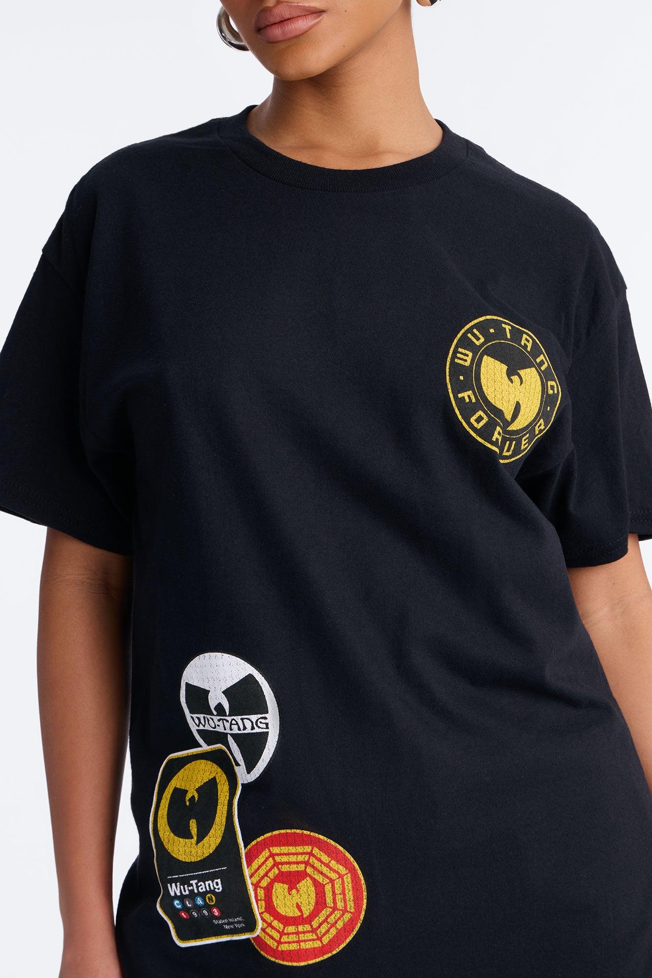 Wu-Tang Patches Front And Back Graphics Tee - Black Female Product Image